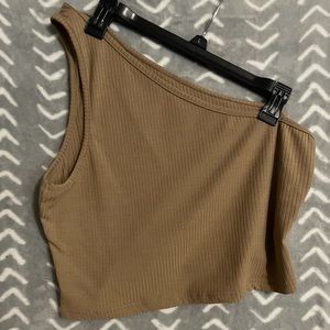 NWOT SHEIN one shoulder crop tank top